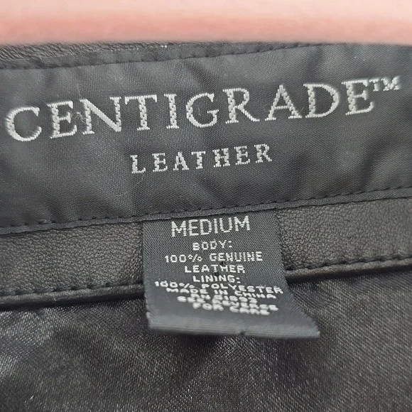 Centigrade Elegant Black Long  Leather Coat - Picture 3 of 8